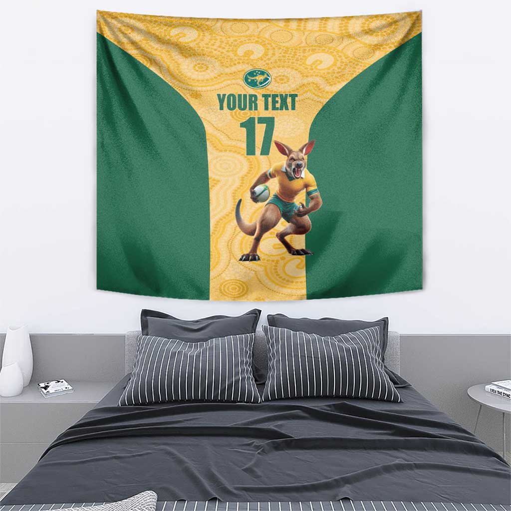 Custom Australia Rugby Tapestry Kangaroo Mascot