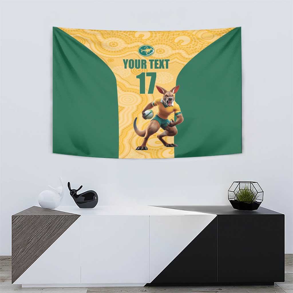 Custom Australia Rugby Tapestry Kangaroo Mascot