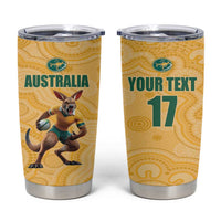 Custom Australia Rugby Tumbler Cup Kangaroo Mascot