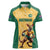 Custom Australia Rugby Women Polo Shirt Kangaroo Mascot