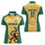 Custom Australia Rugby Women Polo Shirt Kangaroo Mascot