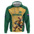 Custom Australia Rugby Zip Hoodie Kangaroo Mascot