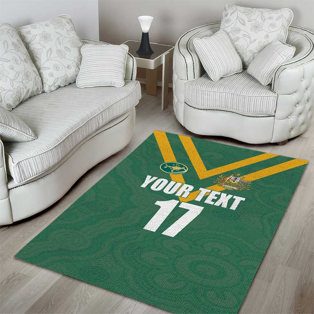 Custom Australia Rugby Area Rug Sporty Style