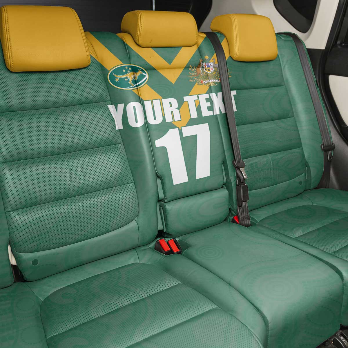Custom Australia Rugby Back Car Seat Cover Sporty Style