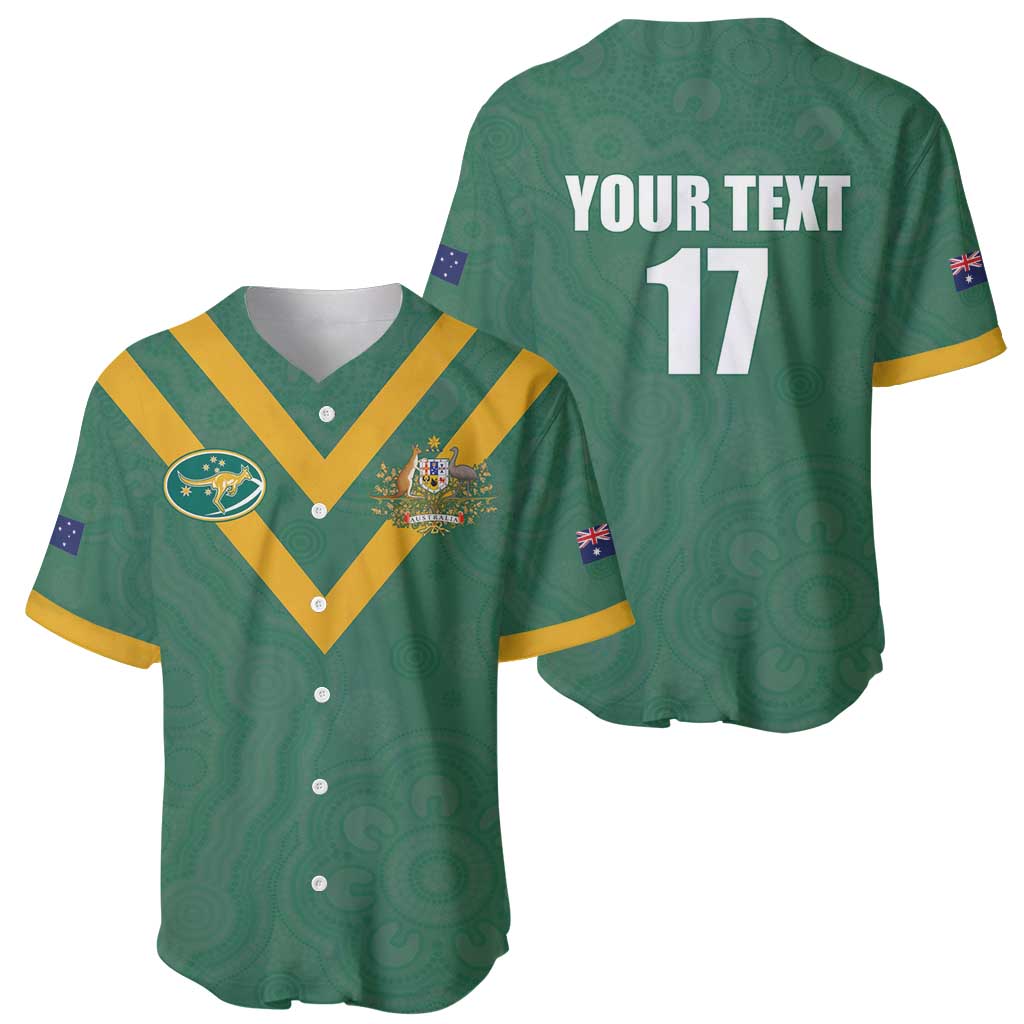 Custom Australia Rugby Baseball Jersey Sporty Style