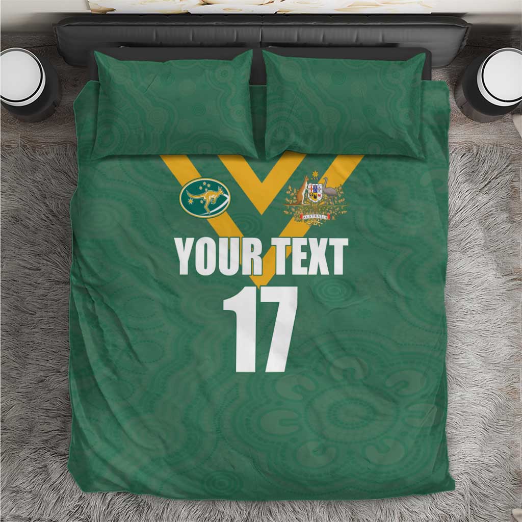 Custom Australia Rugby Bedding Set Sporty Style