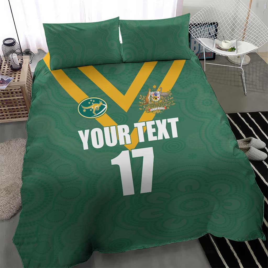 Custom Australia Rugby Bedding Set Sporty Style