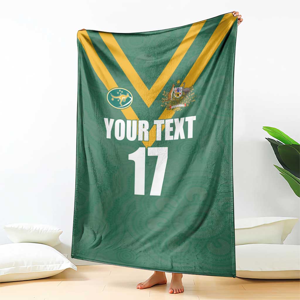 Custom Australia Rugby Blanket Sporty Style