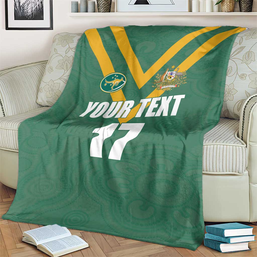 Custom Australia Rugby Blanket Sporty Style