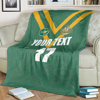 Custom Australia Rugby Blanket Sporty Style