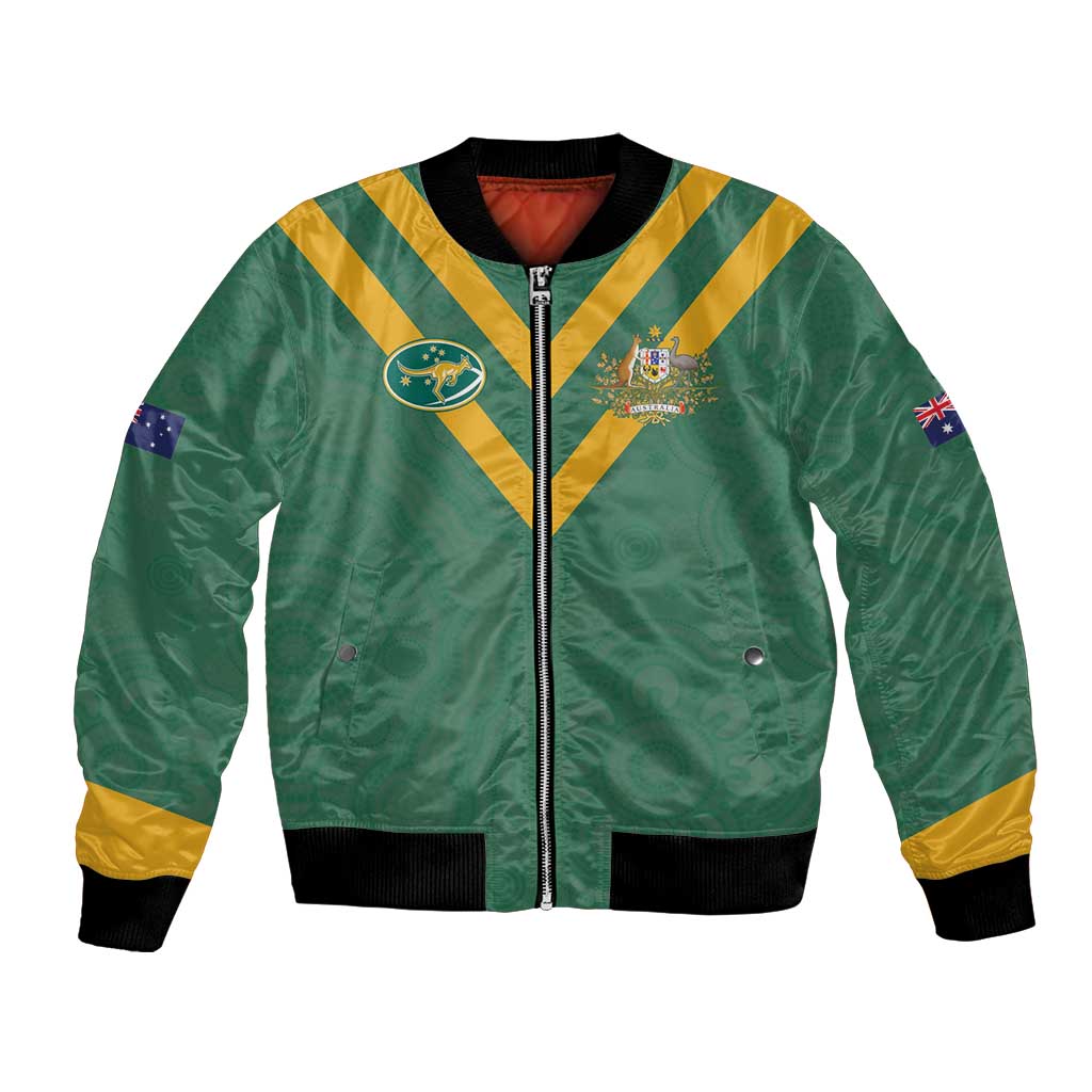 Custom Australia Rugby Bomber Jacket Sporty Style