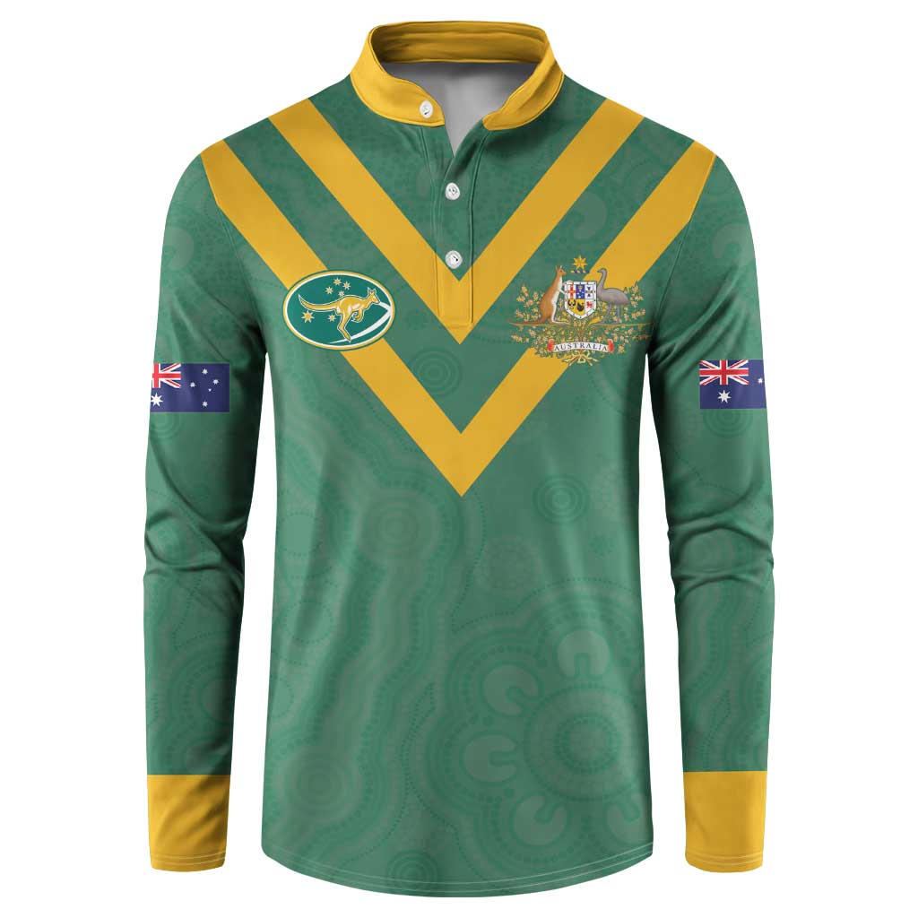 Custom Australia Rugby Button Sweatshirt Sporty Style