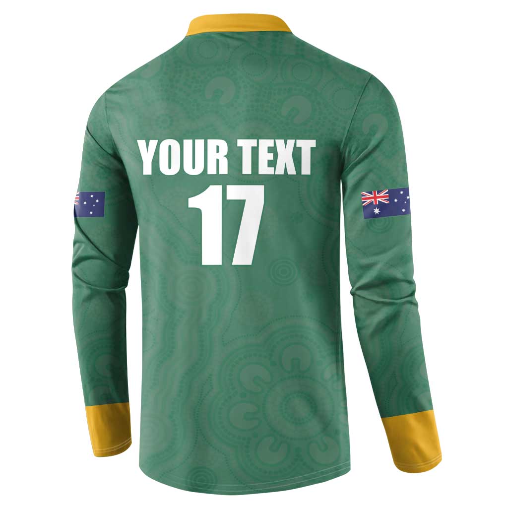Custom Australia Rugby Button Sweatshirt Sporty Style