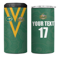Custom Australia Rugby 4 in 1 Can Cooler Tumbler Sporty Style