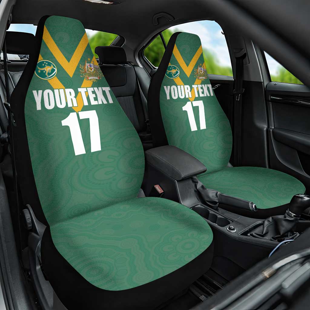 Custom Australia Rugby Car Seat Cover Sporty Style