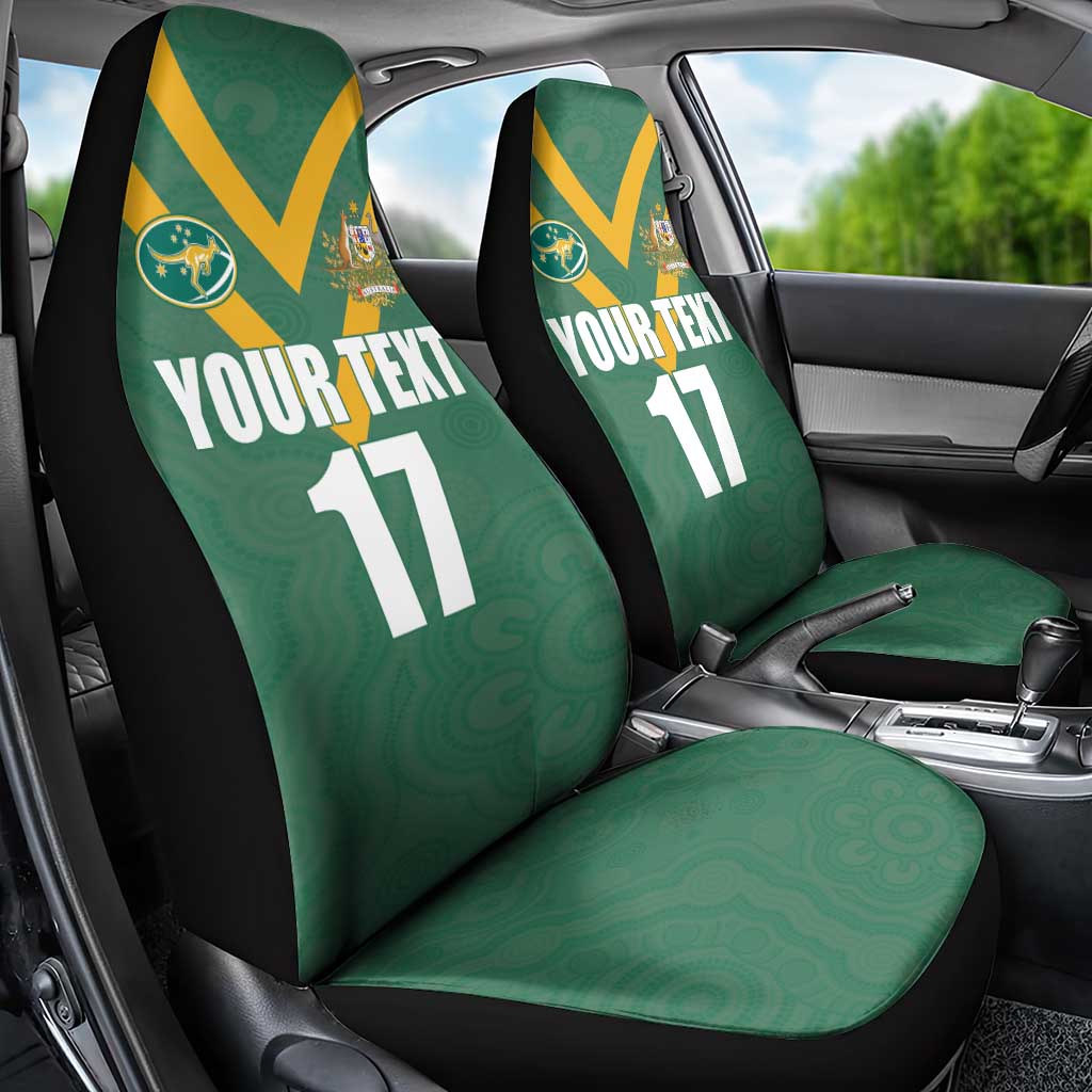 Custom Australia Rugby Car Seat Cover Sporty Style