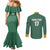 Custom Australia Rugby Couples Matching Mermaid Dress and Long Sleeve Button Shirt Sporty Style