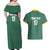 Custom Australia Rugby Couples Matching Off Shoulder Maxi Dress and Hawaiian Shirt Sporty Style