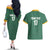 Custom Australia Rugby Couples Matching Off The Shoulder Long Sleeve Dress and Hawaiian Shirt Sporty Style