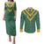 Custom Australia Rugby Couples Matching Puletasi and Long Sleeve Button Shirt Sporty Style