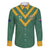 Custom Australia Rugby Family Matching Long Sleeve Bodycon Dress and Hawaiian Shirt Sporty Style