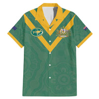 Custom Australia Rugby Family Matching Mermaid Dress and Hawaiian Shirt Sporty Style