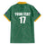 Custom Australia Rugby Family Matching Off The Shoulder Long Sleeve Dress and Hawaiian Shirt Sporty Style