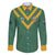 Custom Australia Rugby Family Matching Off The Shoulder Long Sleeve Dress and Hawaiian Shirt Sporty Style
