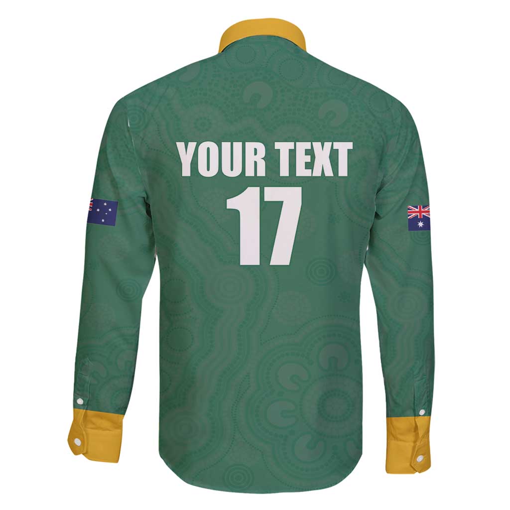 Custom Australia Rugby Family Matching Off Shoulder Maxi Dress and Hawaiian Shirt Sporty Style