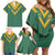 Custom Australia Rugby Family Matching Off Shoulder Short Dress and Hawaiian Shirt Sporty Style