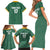 Custom Australia Rugby Family Matching Short Sleeve Bodycon Dress and Hawaiian Shirt Sporty Style