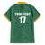 Custom Australia Rugby Family Matching Short Sleeve Bodycon Dress and Hawaiian Shirt Sporty Style