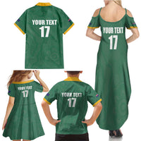 Custom Australia Rugby Family Matching Summer Maxi Dress and Hawaiian Shirt Sporty Style