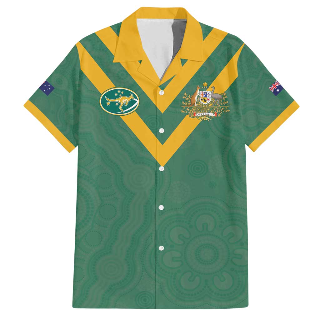 Custom Australia Rugby Family Matching Summer Maxi Dress and Hawaiian Shirt Sporty Style
