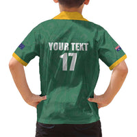 Custom Australia Rugby Family Matching Tank Maxi Dress and Hawaiian Shirt Sporty Style