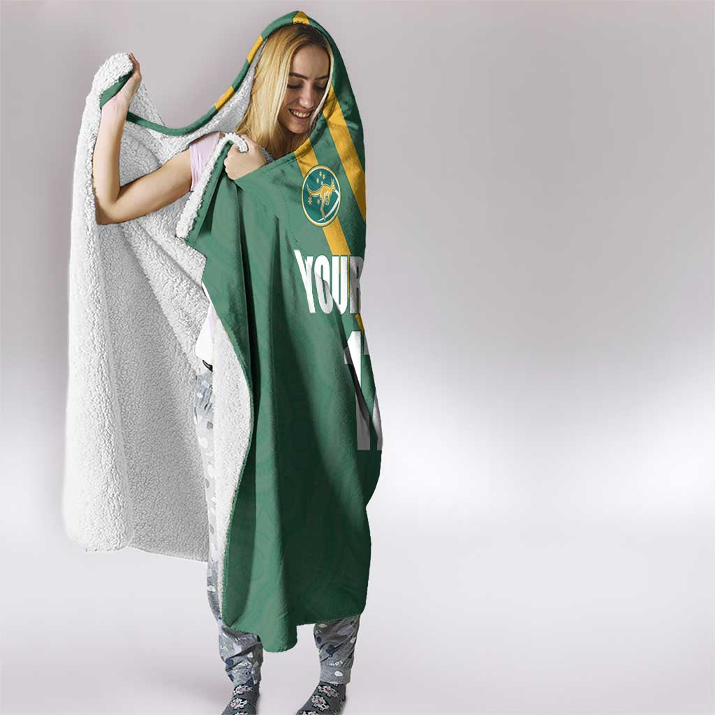 Custom Australia Rugby Hooded Blanket Sporty Style