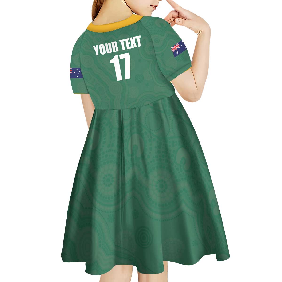 Custom Australia Rugby Kid Short Sleeve Dress Sporty Style