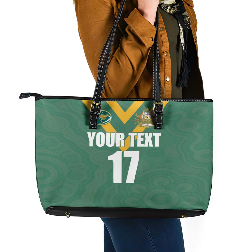 Custom Australia Rugby Leather Tote Bag Sporty Style