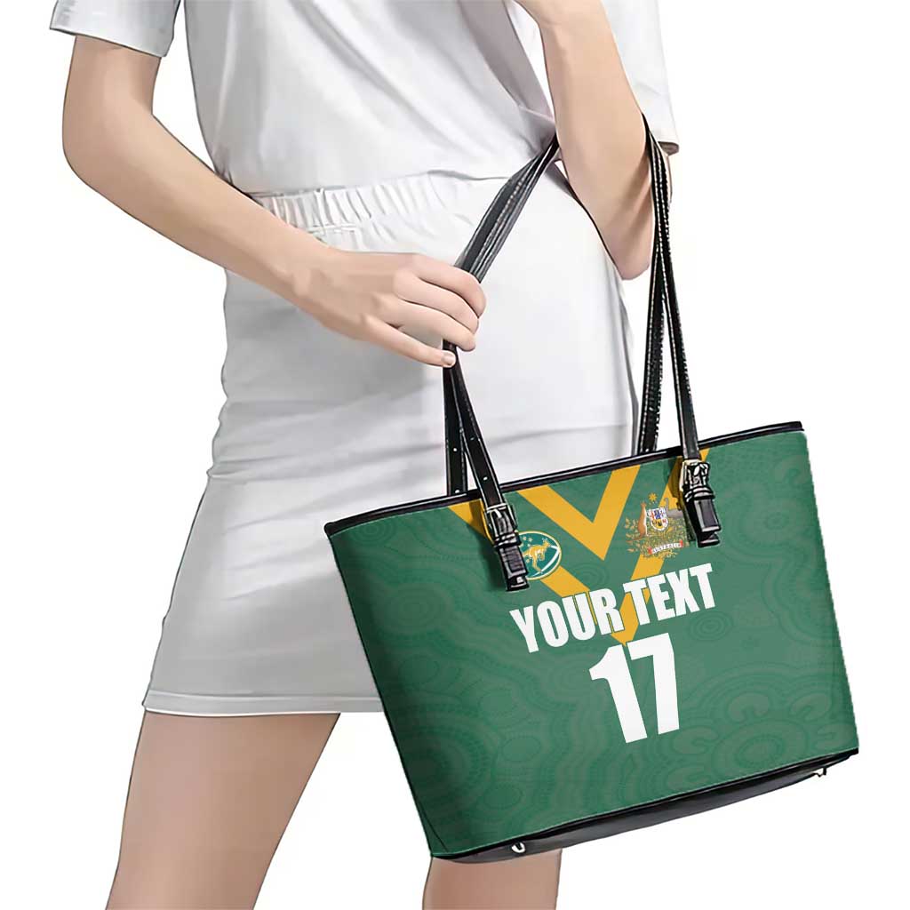 Custom Australia Rugby Leather Tote Bag Sporty Style