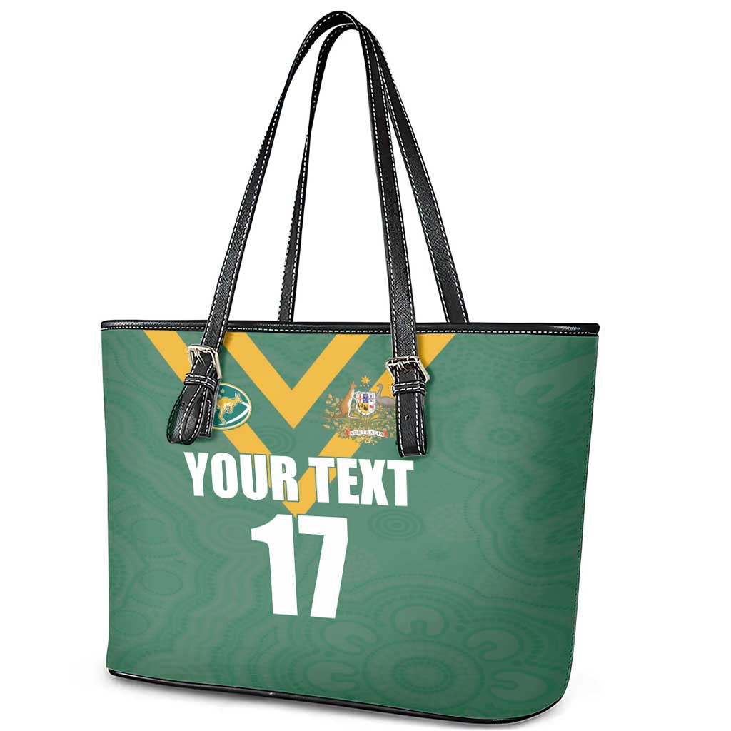 Custom Australia Rugby Leather Tote Bag Sporty Style