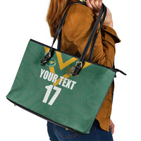 Custom Australia Rugby Leather Tote Bag Sporty Style