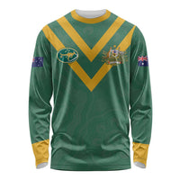Custom Australia Rugby Long Sleeve Shirt Sporty Style