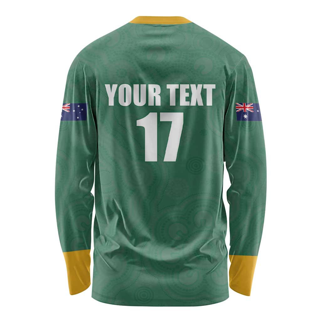 Custom Australia Rugby Long Sleeve Shirt Sporty Style