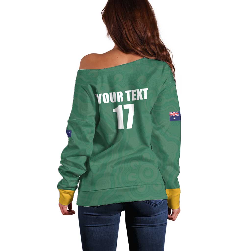 Custom Australia Rugby Off Shoulder Sweater Sporty Style