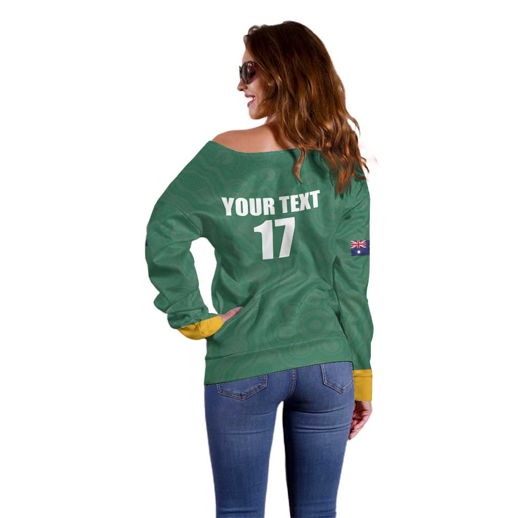 Custom Australia Rugby Off Shoulder Sweater Sporty Style