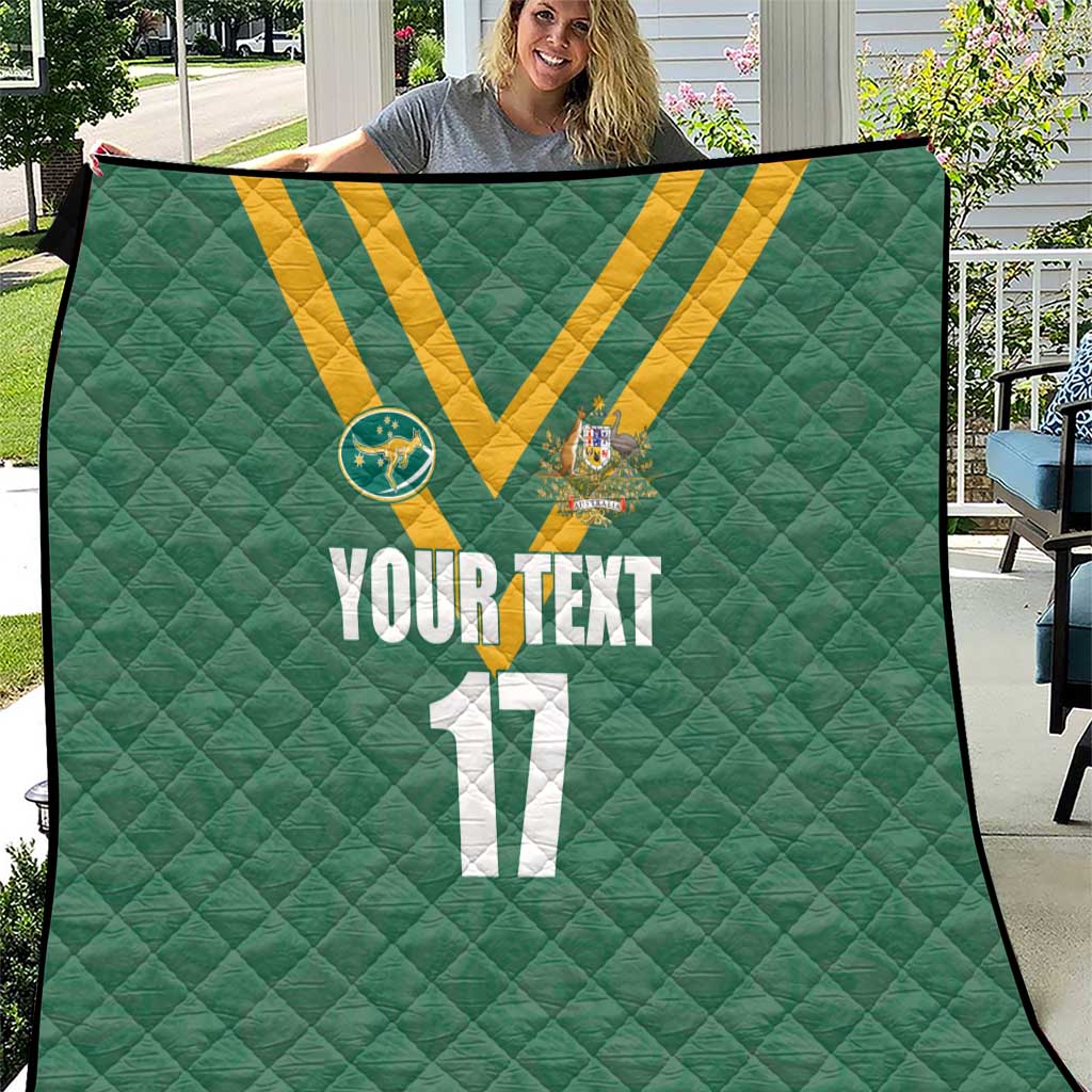 Custom Australia Rugby Quilt Sporty Style