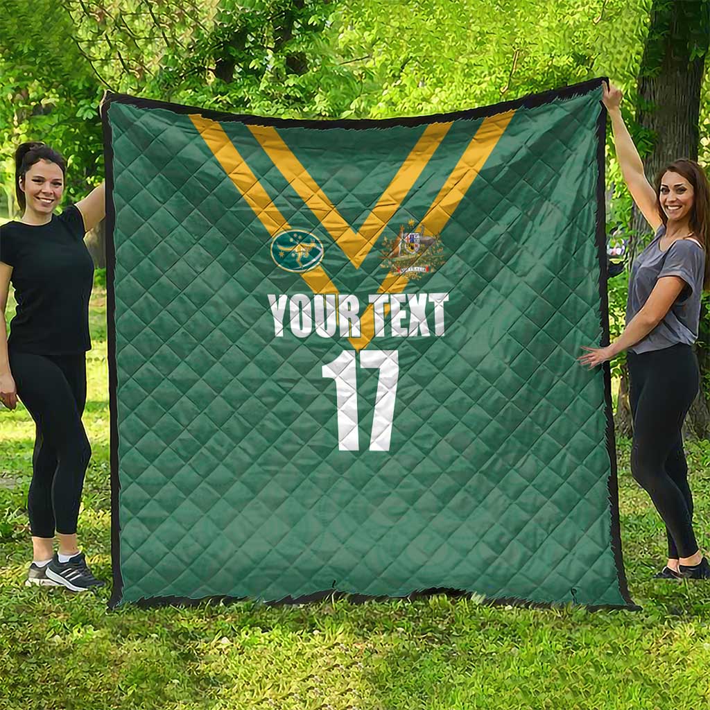 Custom Australia Rugby Quilt Sporty Style