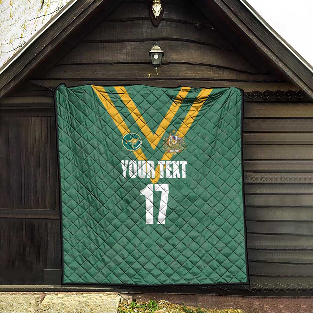 Custom Australia Rugby Quilt Sporty Style