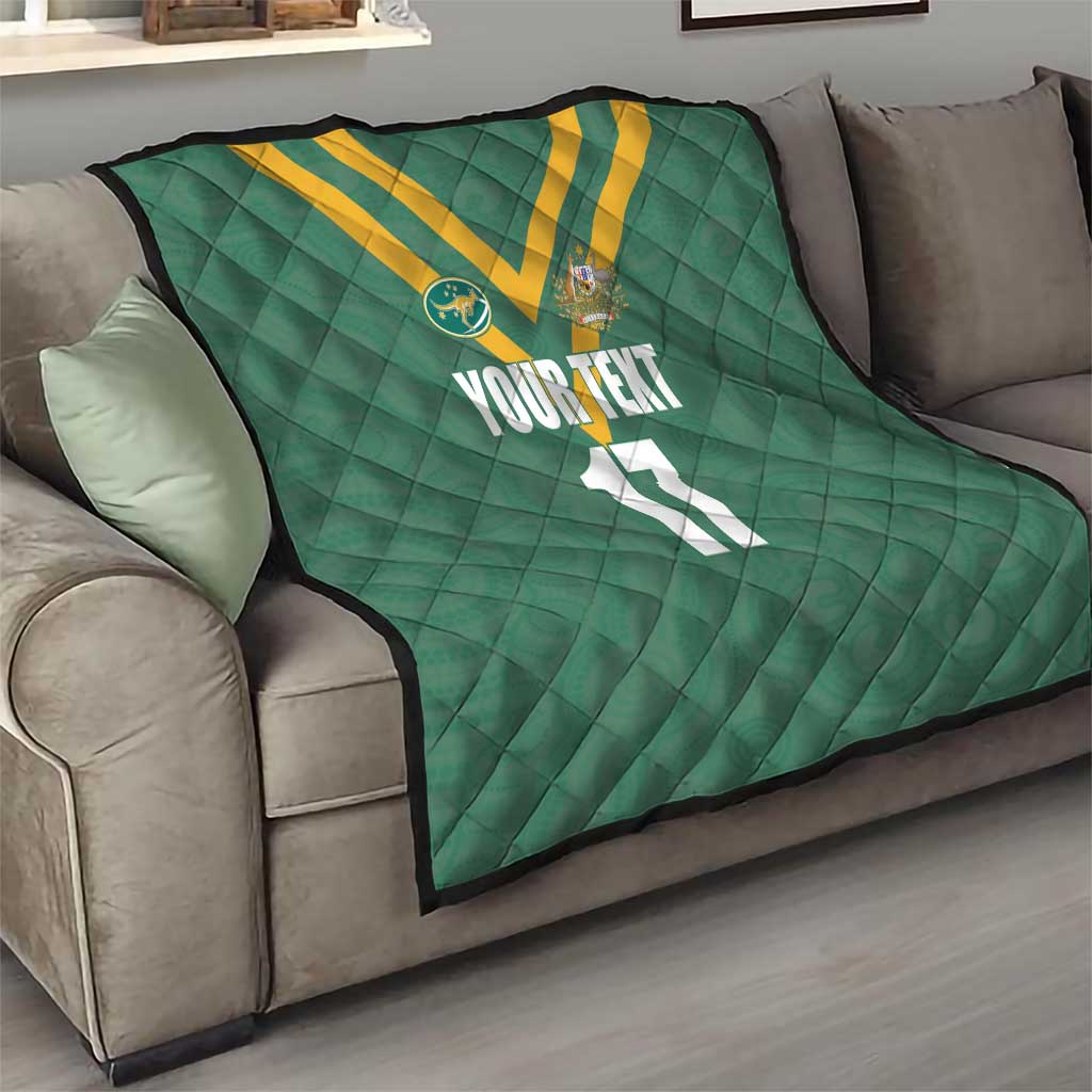 Custom Australia Rugby Quilt Sporty Style