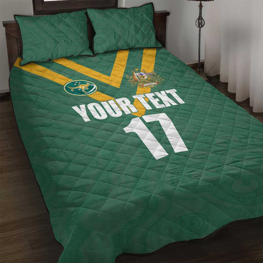 Custom Australia Rugby Quilt Bed Set Sporty Style